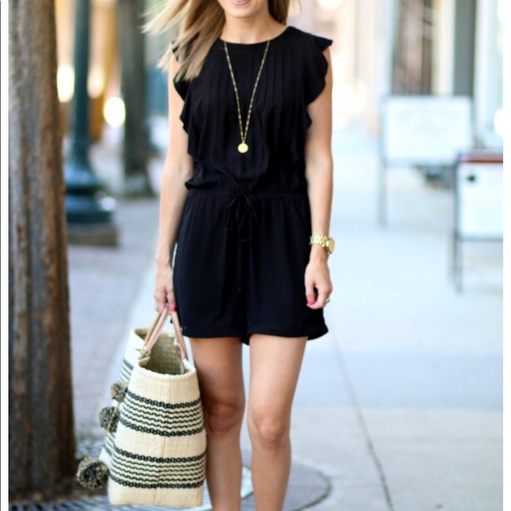 LOFT black dressy romper